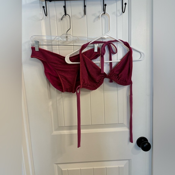 Luli Fama hot pink sparkly bikini - Picture 3 of 9